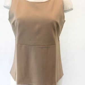 Marla Wynne Plus Size Saddle Sleeveless Stretch Peplum Tie TOP Tank